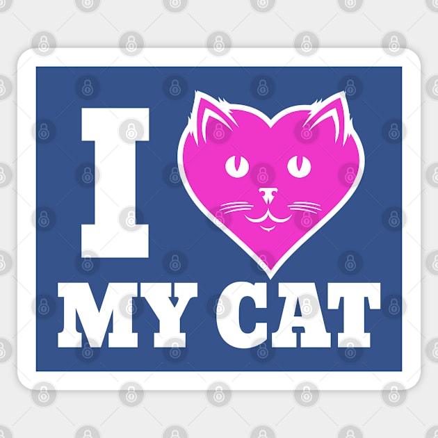 I Heart my Cat for Kittie Lovers Sticker by MerchFrontier